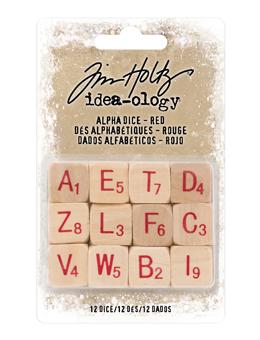 Tim Holtz® Idea-ology ALPHA DICE, RED Findings Tim Holtz Other 