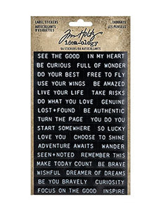 Tim Holtz Idea-ology Label Stickers Thoughts Tim Holtz Other 