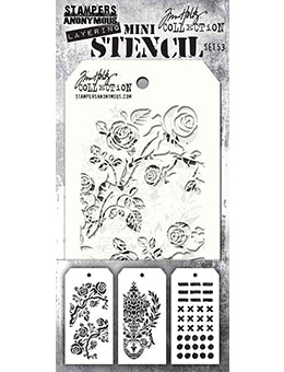 Tim Holtz Stampers Anonymous Mini Layering Stencil Set #53 Stampers Anonymous Tim Holtz Other 