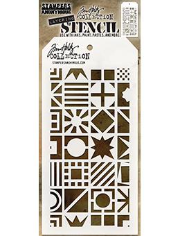 Tim Holtz Stampers Anonymous Layering Stencil - Patchwork Cube Stencil Tim Holtz Other 