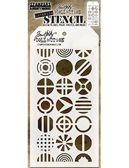 Tim Holtz Stampers Anonymous Layering Stencil - Patchwork Circle Stencil Tim Holtz Other 
