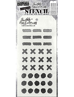 Stampers Anonymous Layering Stencil Markings Tim Holtz Other 