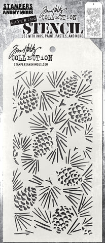 Stampers Anonymous Layering Stencil Pinecones Tim Holtz Other 
