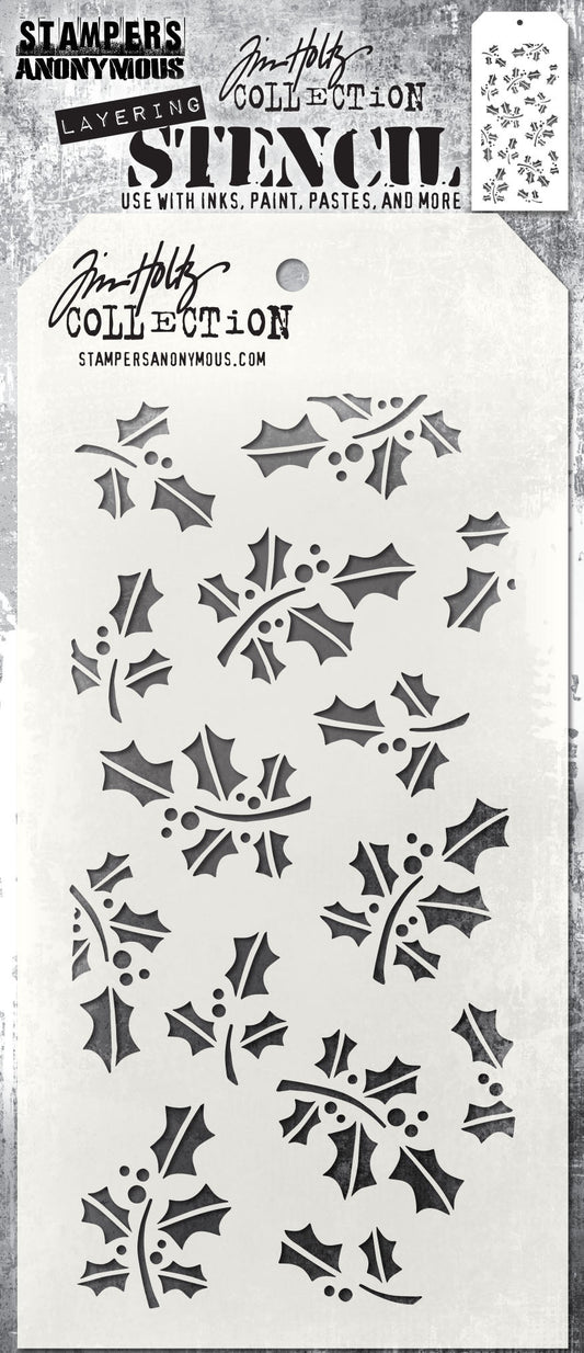 Stampers Anonymous Layering Stencil Hollyberry Tim Holtz Other 