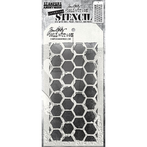 Stampers Anonymous Layering Stencil Brush Hex Tim Holtz Other 