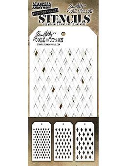 Tim Holtz Shifter Multi Stencil Harlequin 3pc Stampers Anonymous Tim Holtz Other 
