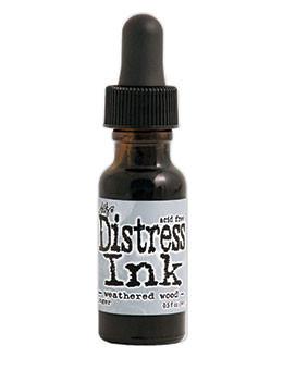 Tim Holtz Distress® Ink Pad Re-Inker Weathered Wood, 0.5oz Re-Inker Tim Holtz 