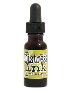 Tim Holtz Distress® Ink Pad Re-Inker Crushed Olive, 0.5oz Re-Inker Tim Holtz 