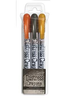 Tim Holtz Distress® Halloween Pearlescent Crayon Set #1 Kits Distress 