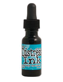Tim Holtz Distress® Ink Pad Re-Inker Peacock Feathers, 0.5oz Re-Inker Tim Holtz 