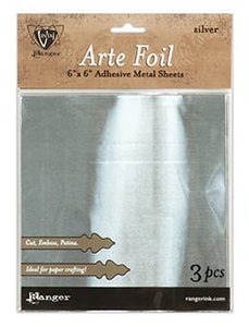 Vintaj® Arte Foil 6" x 6" Sheets Silver, 3pc Surfaces Vintaj 