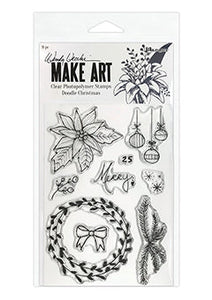 Wendy Vecchi MAKE ART Photopolymer Stamp Set Doodle Christmas Stamps Wendy Vecchi 