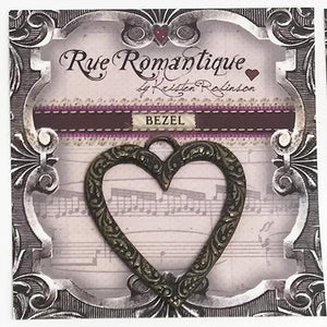 Rue Romantique Scroll Heart Bezel Antique Bronze 10pk Bezels & Charms ICE Resin® 