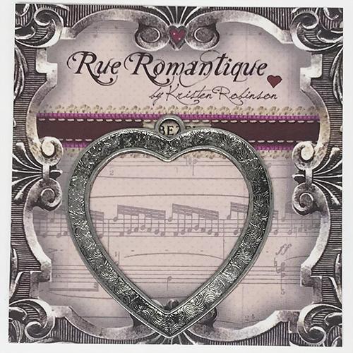 Rue Romantique Channel Heart Bezel Antique Silver 10pk Bezels & Charms ICE Resin® 